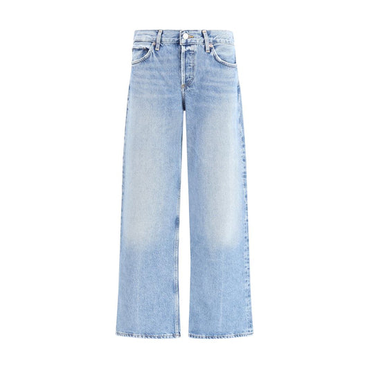 Agolde Blaue Baumwoll-Jeans mit geradem Bein