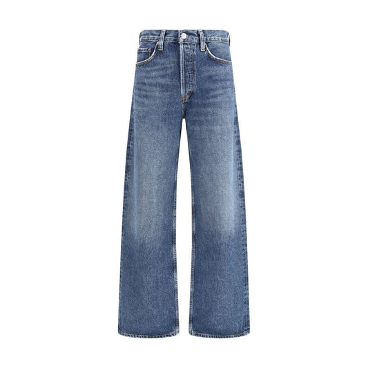 Agolde Gerade geschnittene Jeans aus Baumwolle in Blau