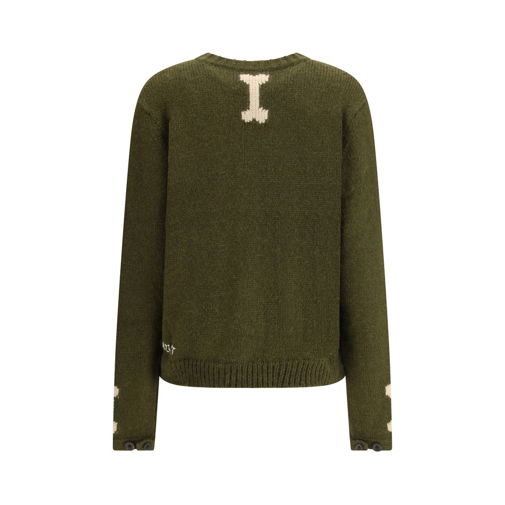 Baziszt Zweifarbiger Alpaka-Cardigan aus Vicugna Pacos