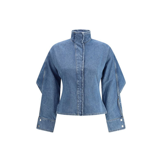 Marine Serre Moon Laser Blue Wash Denim-Jacke