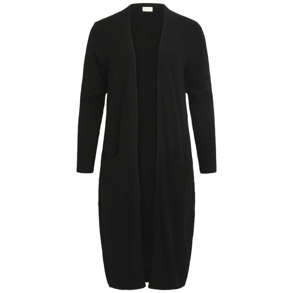 Vila Clothes Schwarzer Nylon-Cardigan