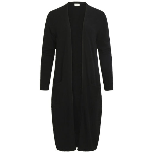 Vila Clothes Schwarzer Nylon-Cardigan