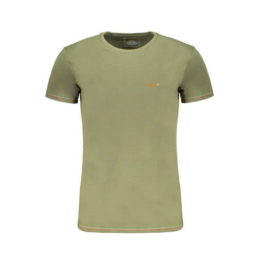 Aeronautica Militare Grünes Baumwoll-T-Shirt