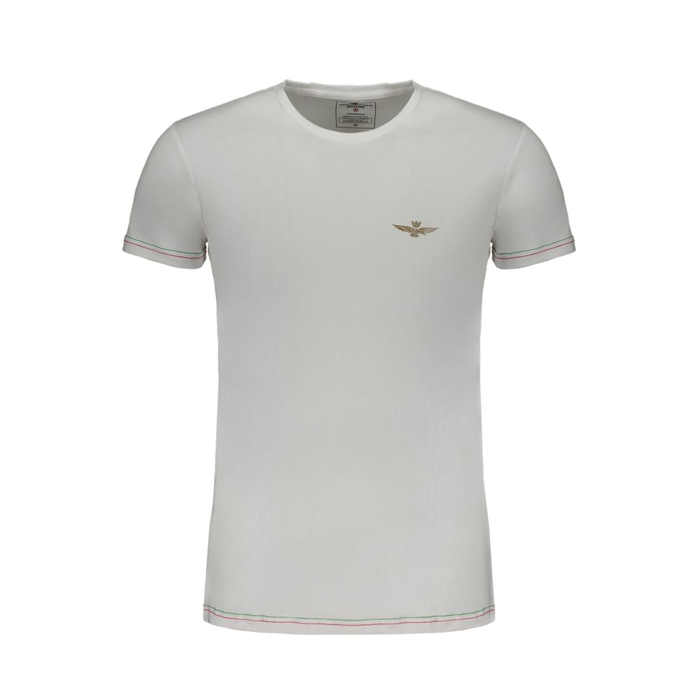 Aeronautica Militare Weißes Baumwoll-T-Shirt