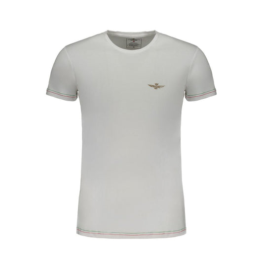 Aeronautica Militare Weißes Baumwoll-T-Shirt