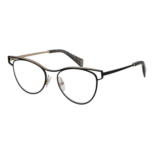 Yohji Yamamoto Metallbrille mit schwarzem Gestell