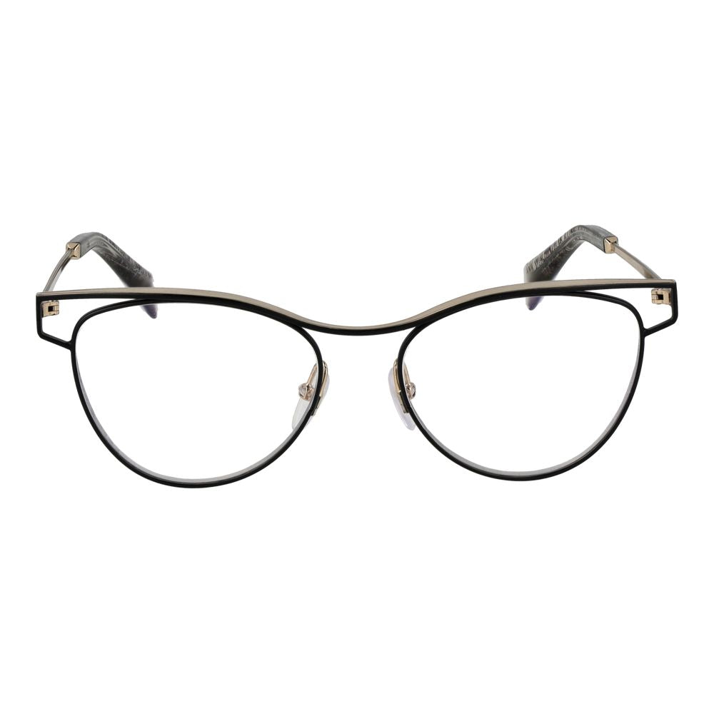 Yohji Yamamoto Metallbrille mit schwarzem Gestell