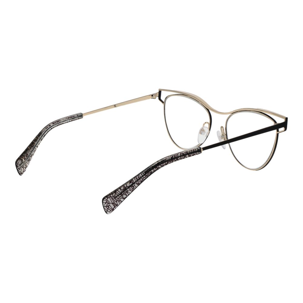 Yohji Yamamoto Metallbrille mit schwarzem Gestell