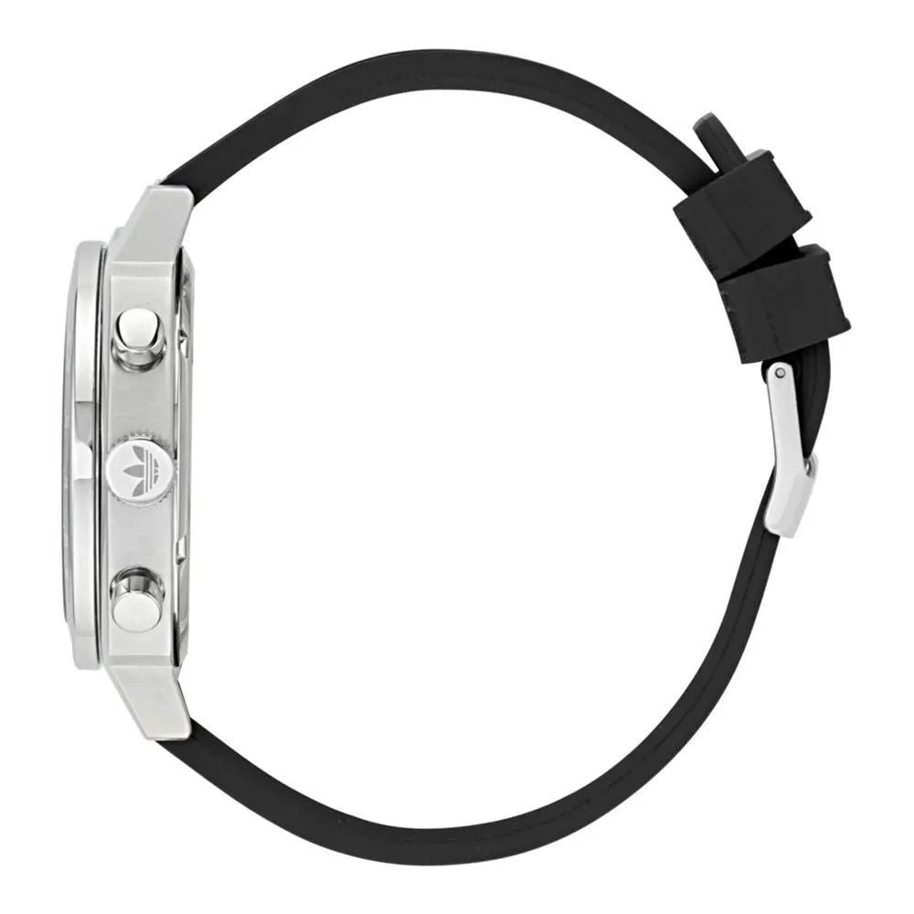 Adidas Schwarze Synthetik Sportuhr