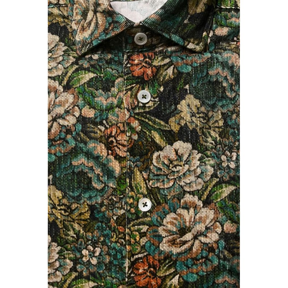 Bagutta Baumwollhemd mit Fantasiedruck