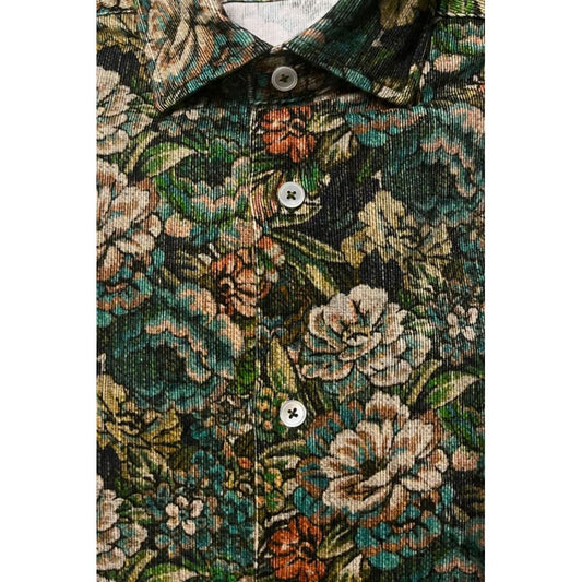 Bagutta Baumwollhemd mit Fantasiedruck