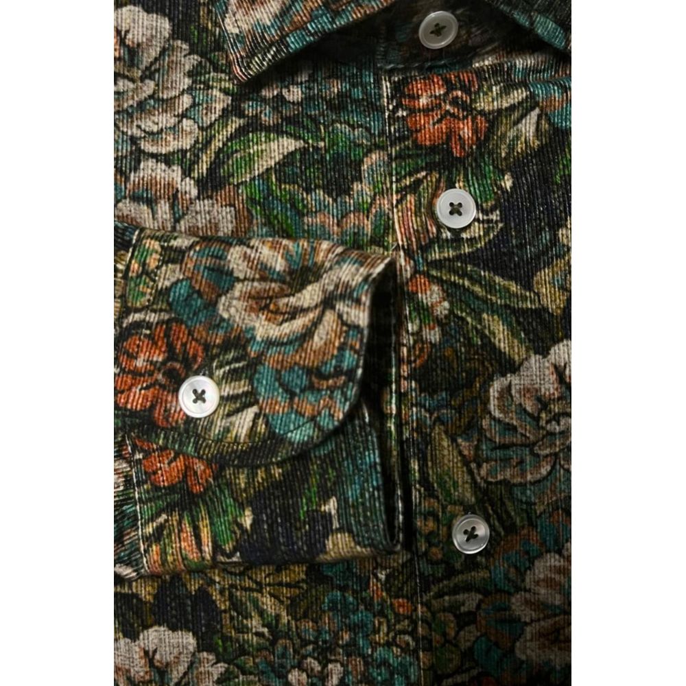 Bagutta Baumwollhemd mit Fantasiedruck