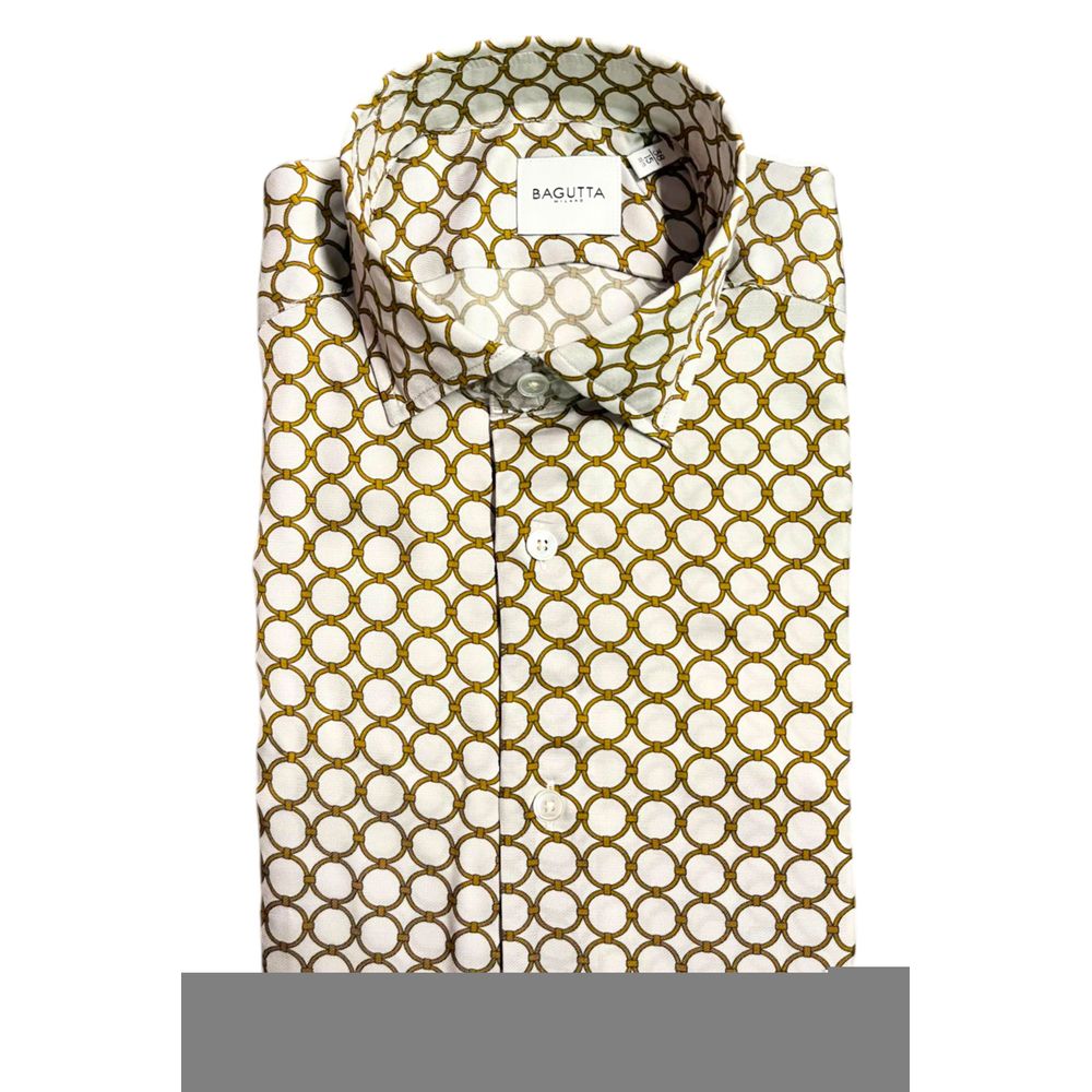 Bagutta Weißes Viskose-Hemd