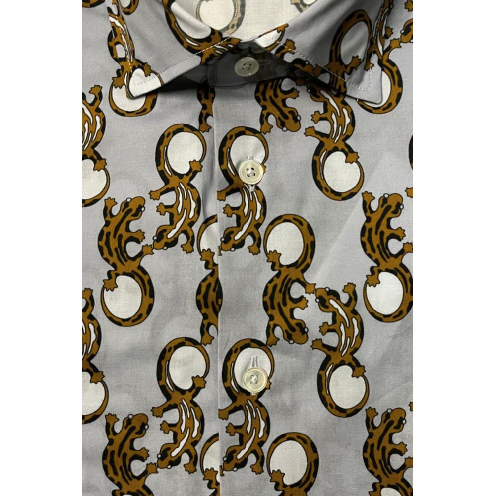 Bagutta Baumwollhemd mit Fantasieprint