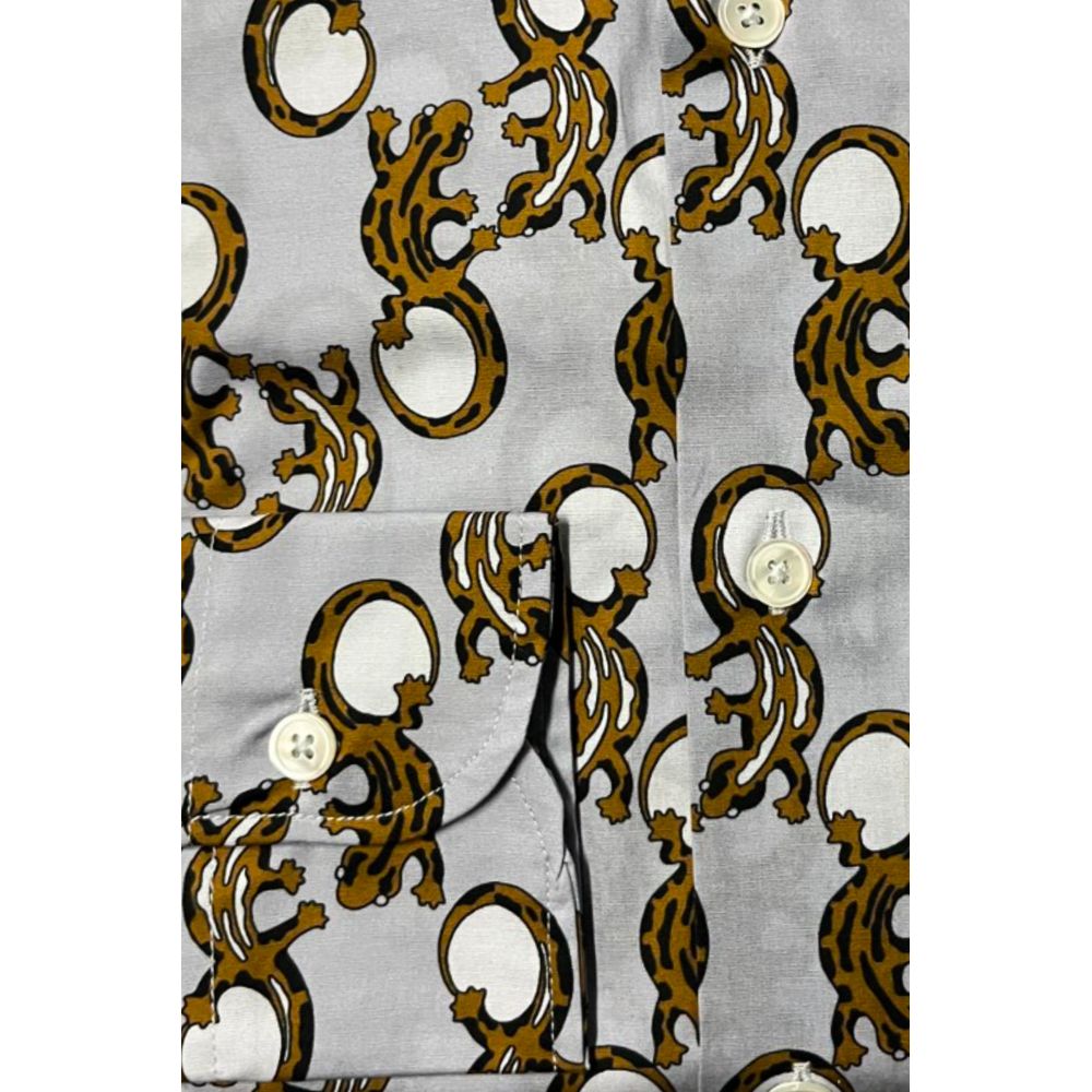 Bagutta Baumwollhemd mit Fantasieprint