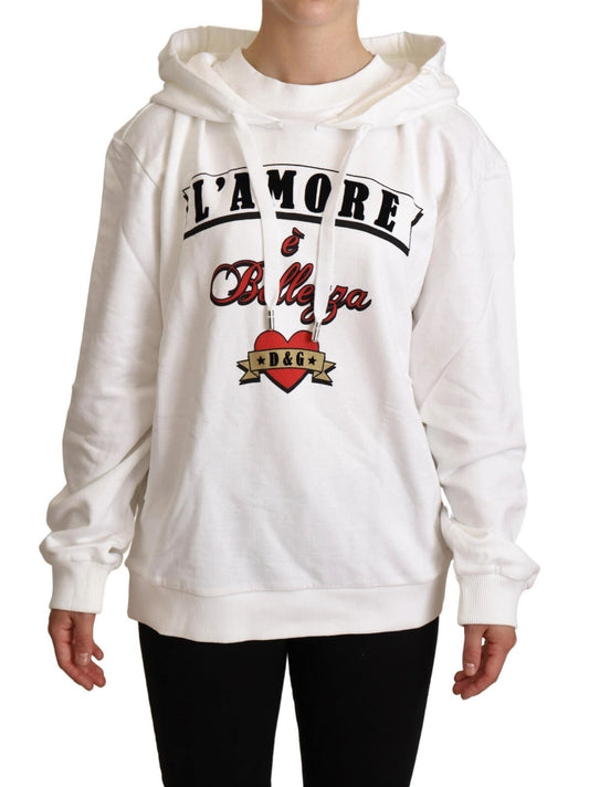Dolce & Gabbana Weiße L'Amore Kapuzenpullover