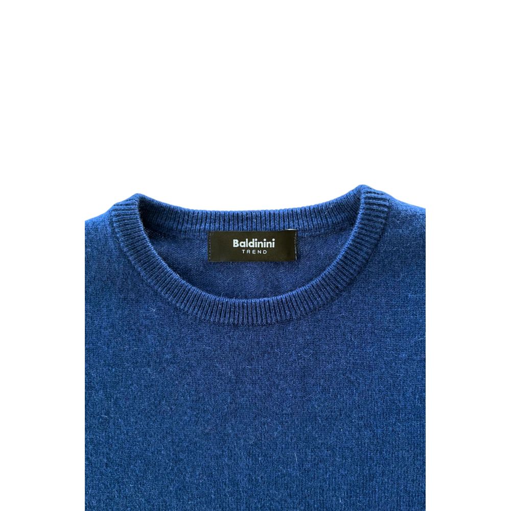 Baldinini Trend Blauer Kaschmirpullover