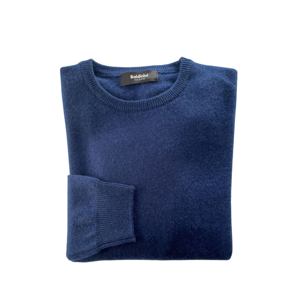 Baldinini Trend Blauer Kaschmirpullover