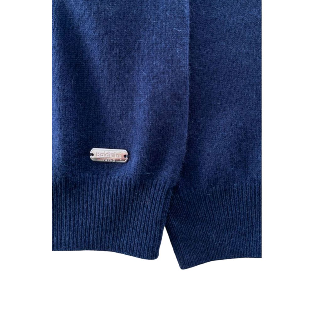 Baldinini Trend Blauer Kaschmirpullover
