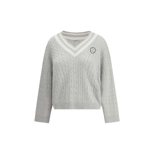 Brunello Cucinelli Baumwoll-Sweatshirt in Weiß