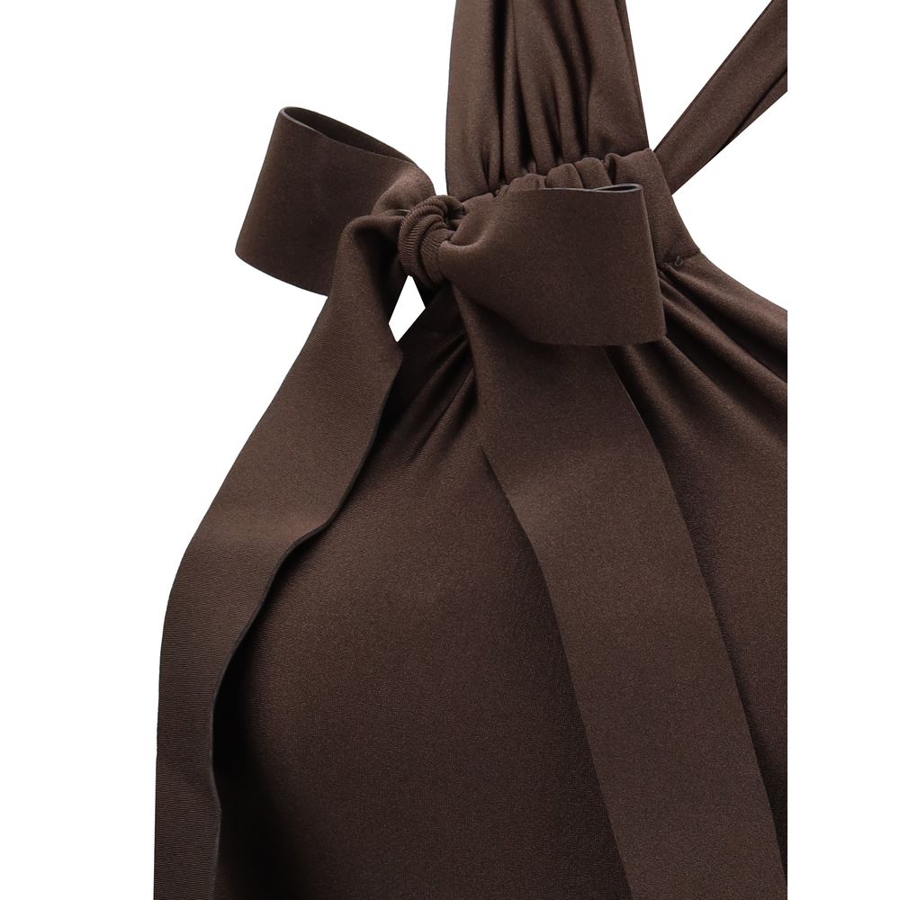 Zimmermann Braunfarbener Polyamid-Badeanzug