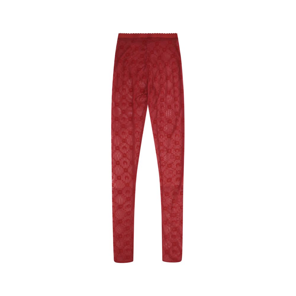 Marine Serre Rote Socken aus Polyamid