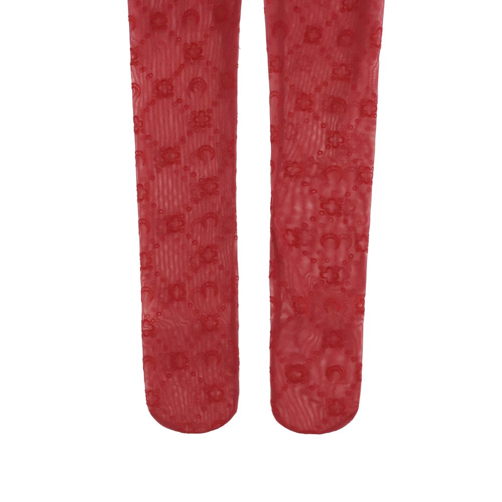 Marine Serre Rote Socken aus Polyamid