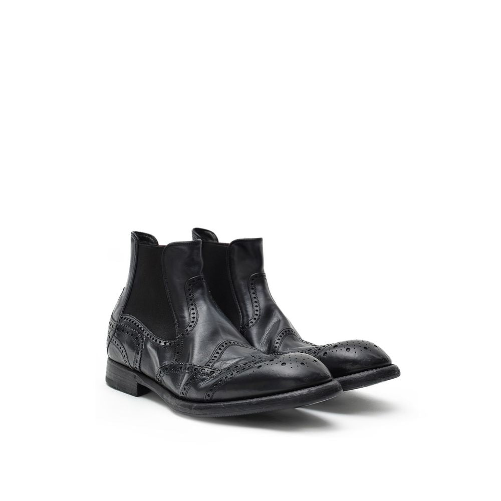 Dolce & Gabbana Schwarze Leder-Chelsea-Boots