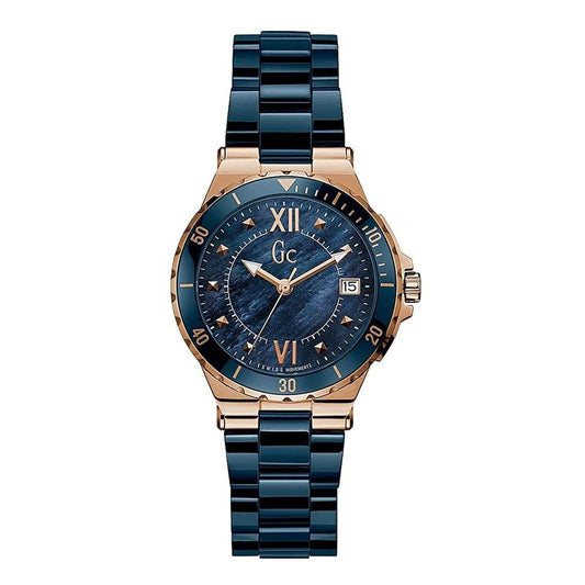 GC Blaue Edelstahl-Armbanduhr