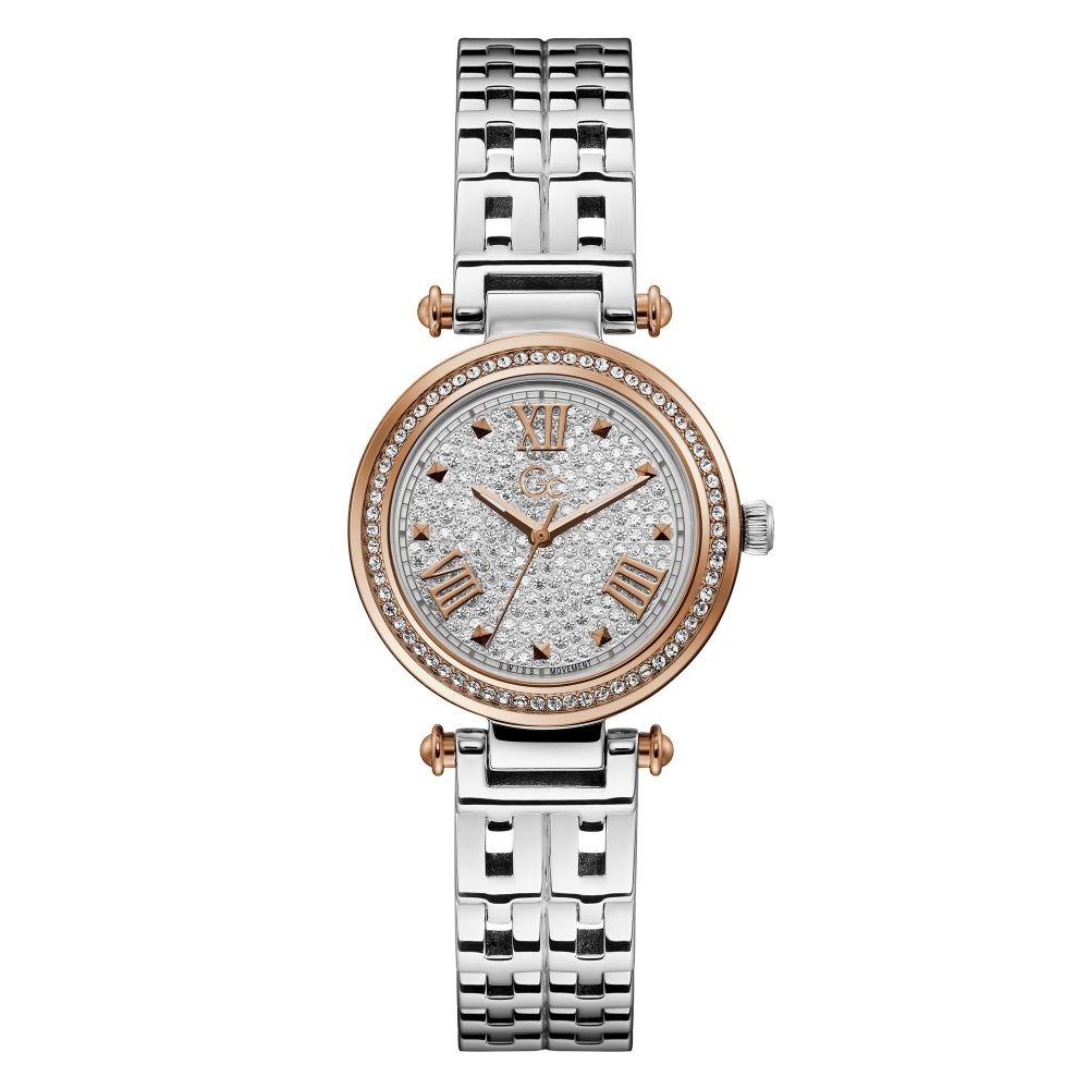 GC Silberne Edelstahl-Dress-Watch