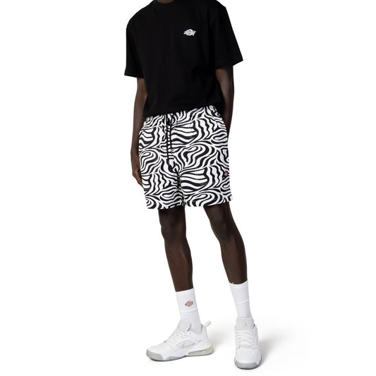 Dickies Schwarze und Weiße Bermuda-Shorts aus recyceltem Polyester