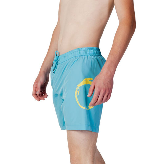 Trussardi Beachwear Blaue Badeshorts aus Polyester