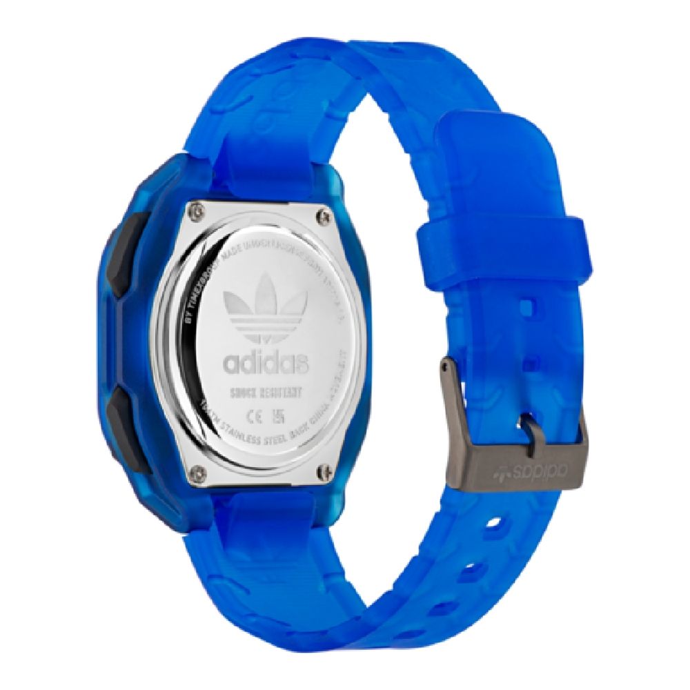 Adidas Blaue Sport-Uhr aus Gummi