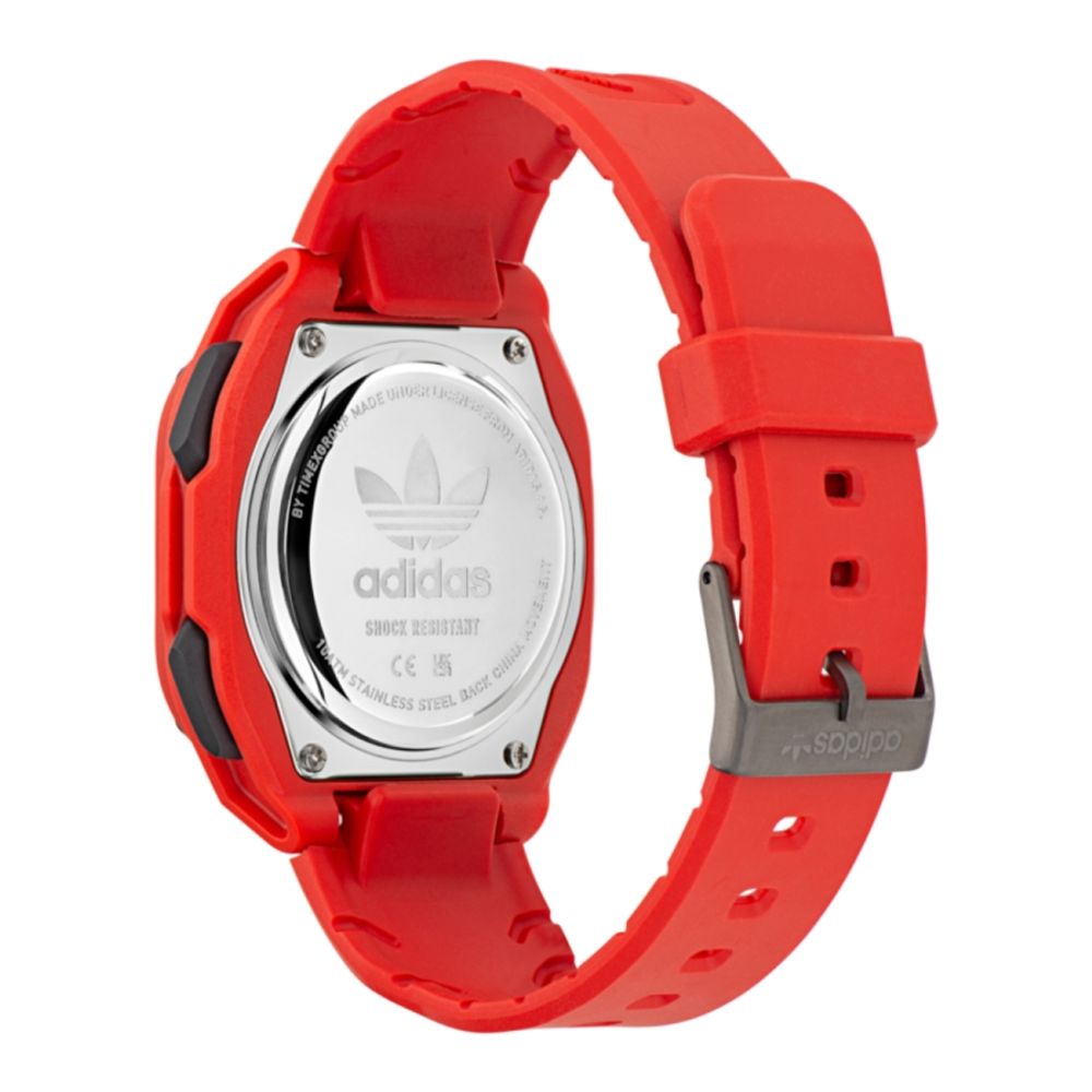 Adidas Rote Gummidigitaluhr