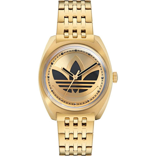 Adidas Goldene Armbanduhr aus Edelstahl