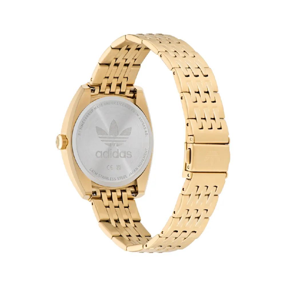 Adidas Goldene Armbanduhr aus Edelstahl