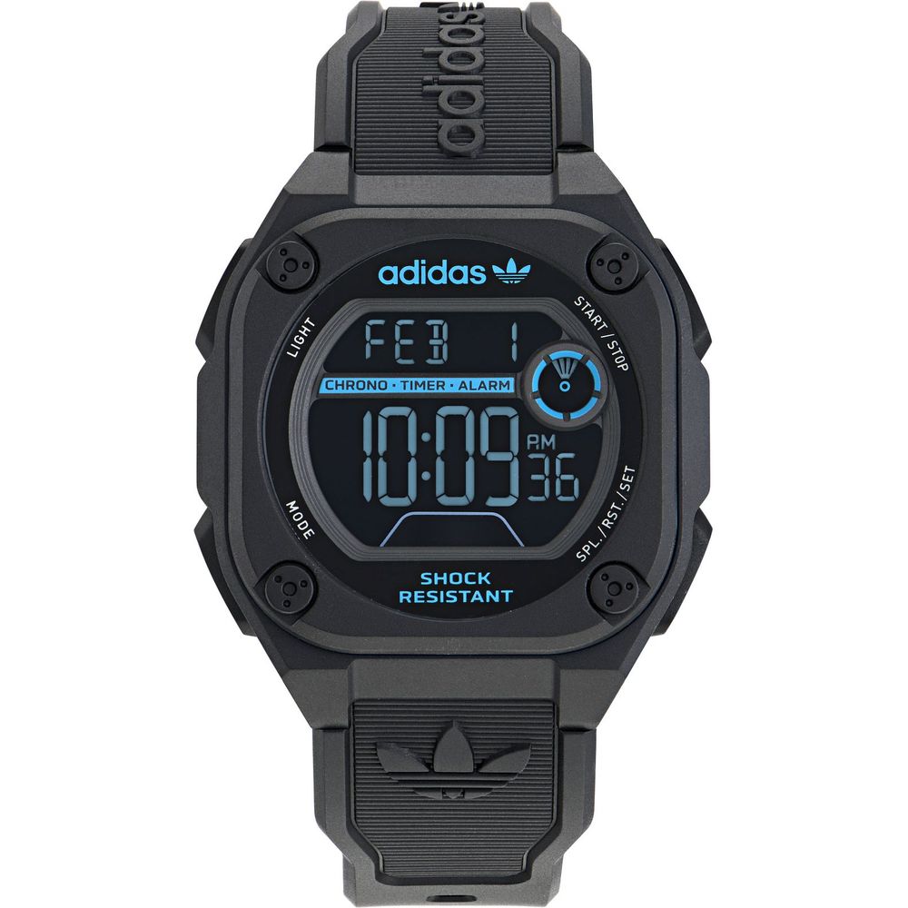 Adidas Graues Synthetik Digital-Armbanduhr
