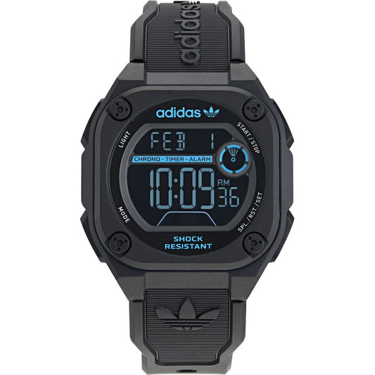 Adidas Graues Synthetik Digital-Armbanduhr