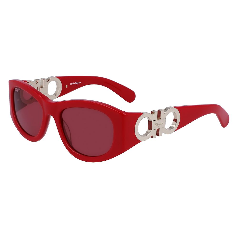 Ferragamo Sonnenbrille aus rotem Acetat
