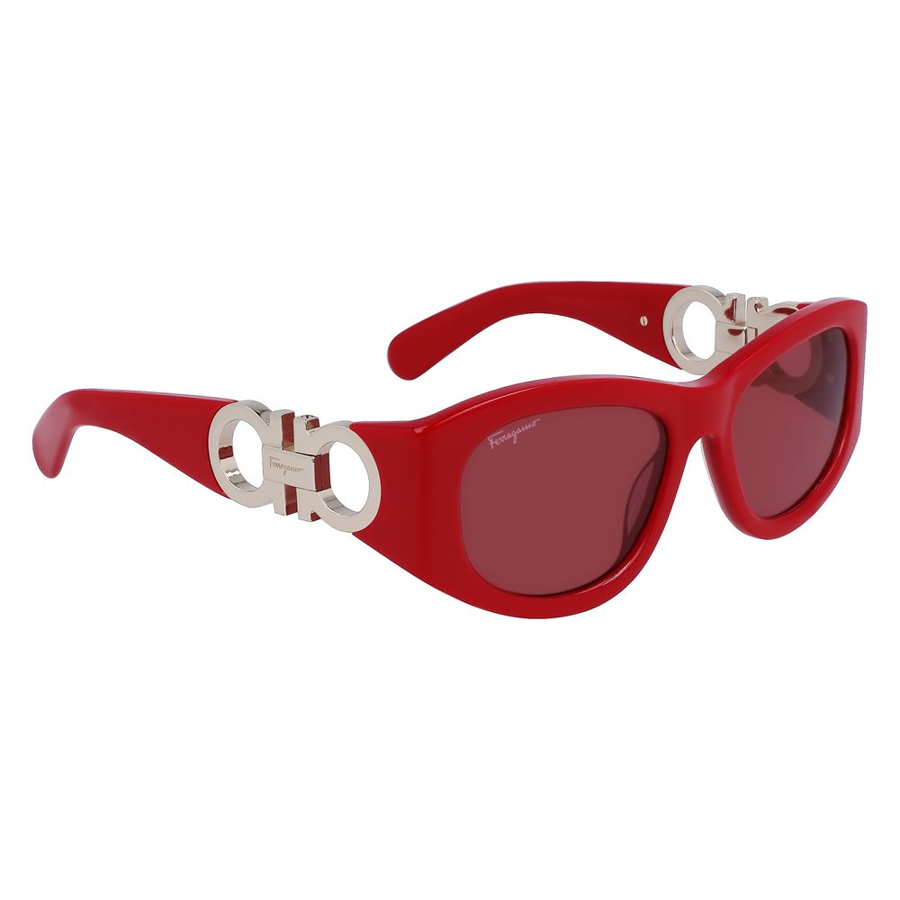 Ferragamo Sonnenbrille aus rotem Acetat
