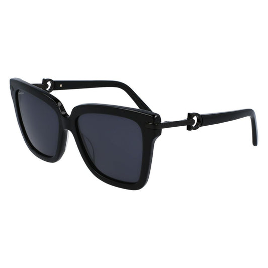 Ferragamo Schwarze Sonnenbrille aus Acetat