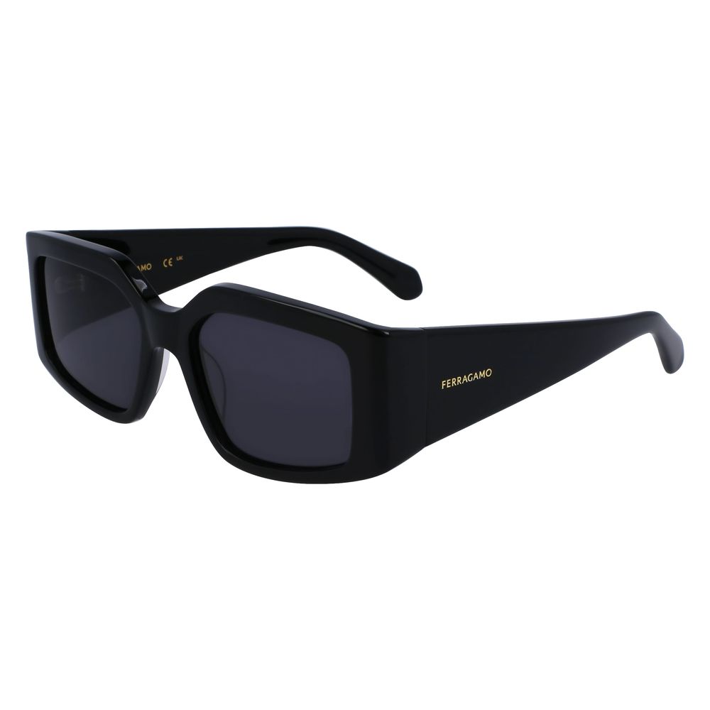 Ferragamo Schwarze Sonnenbrille aus Acetat