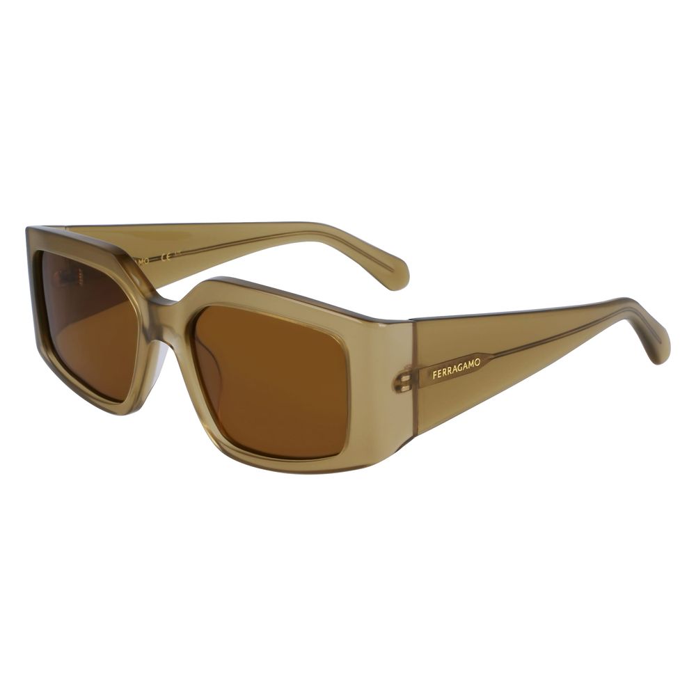 Ferragamo Grüne Sonnenbrille aus Acetat