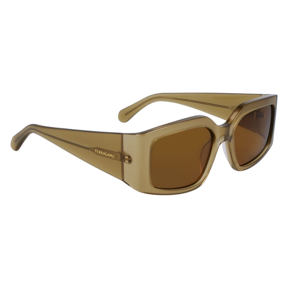 Ferragamo Grüne Sonnenbrille aus Acetat