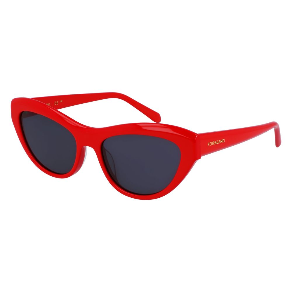 Ferragamo Sonnenbrille aus Acetat in Rot