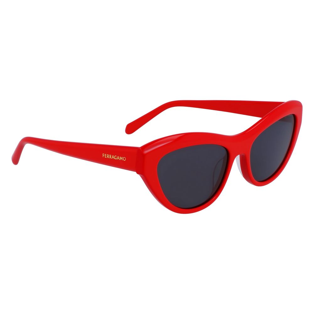 Ferragamo Sonnenbrille aus Acetat in Rot