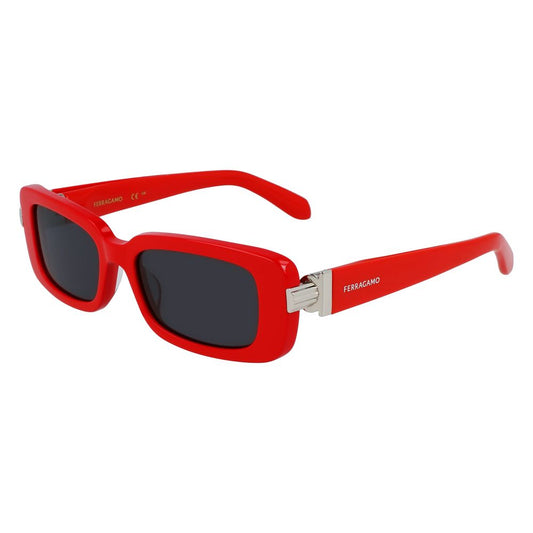 Ferragamo Rote Sonnenbrille aus Acetat