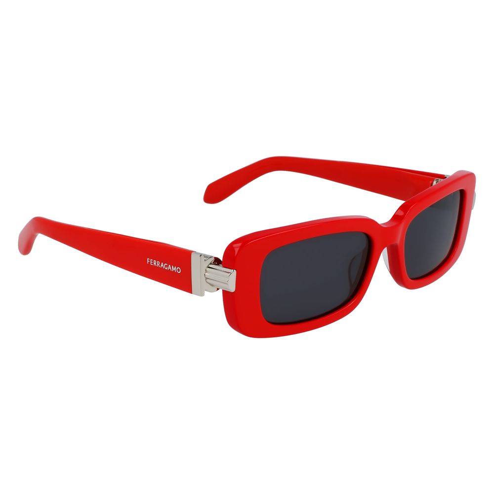 Ferragamo Rote Sonnenbrille aus Acetat