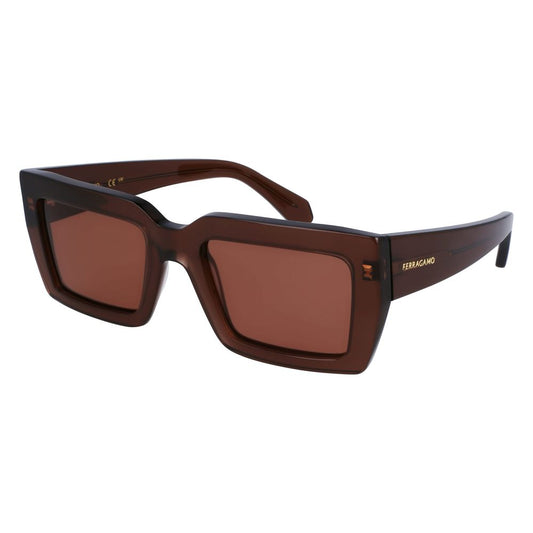 Ferragamo Braune Sonnenbrille aus Acetat