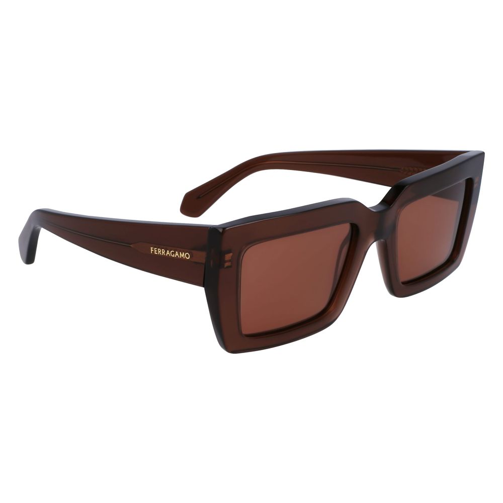 Ferragamo Braune Sonnenbrille aus Acetat